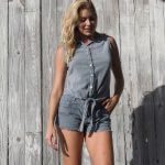 Bahia Mar Fossil Gray Sleeveless Top