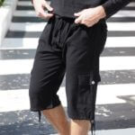 St. John Black Line Shorts