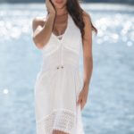 Elegant Pima Cotton Halter Dress
